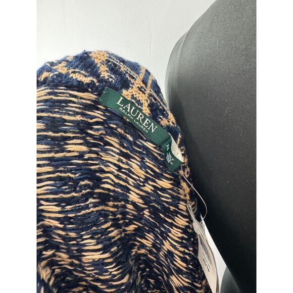 Ralph Lauren Blue and Beige Patterned Cardigan - Picture 8 of 9